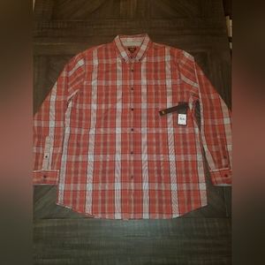 Lee Flannel Long Sleeve Mens Button Down Shirt XL Red Black White MSRP $54